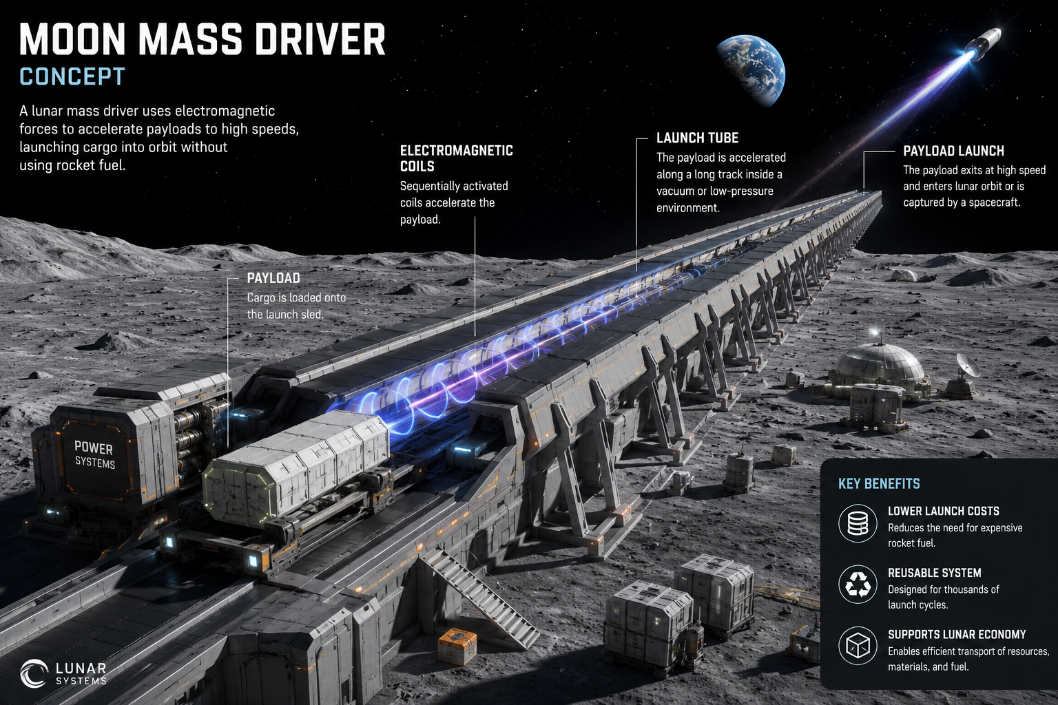 Moon Mass Driver Concept